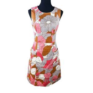 Boden 4L bloom through gloom retro 70’s shift dress Floral Spring Feminine